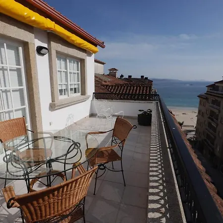 Desconectaengalicia Atico Vidal Rocha, Terraza Y Vistas Lägenhet *