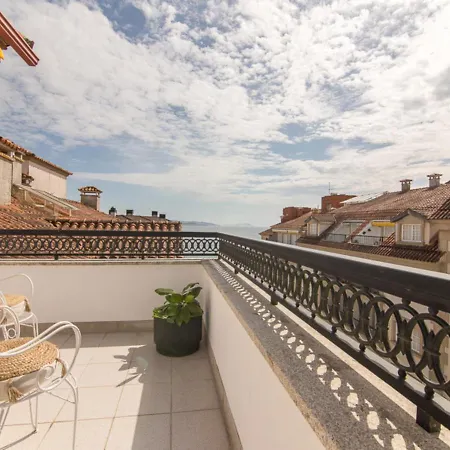 Desconectaengalicia Atico Vidal Rocha, Terraza Y Vistas Lägenhet Sanxenxo